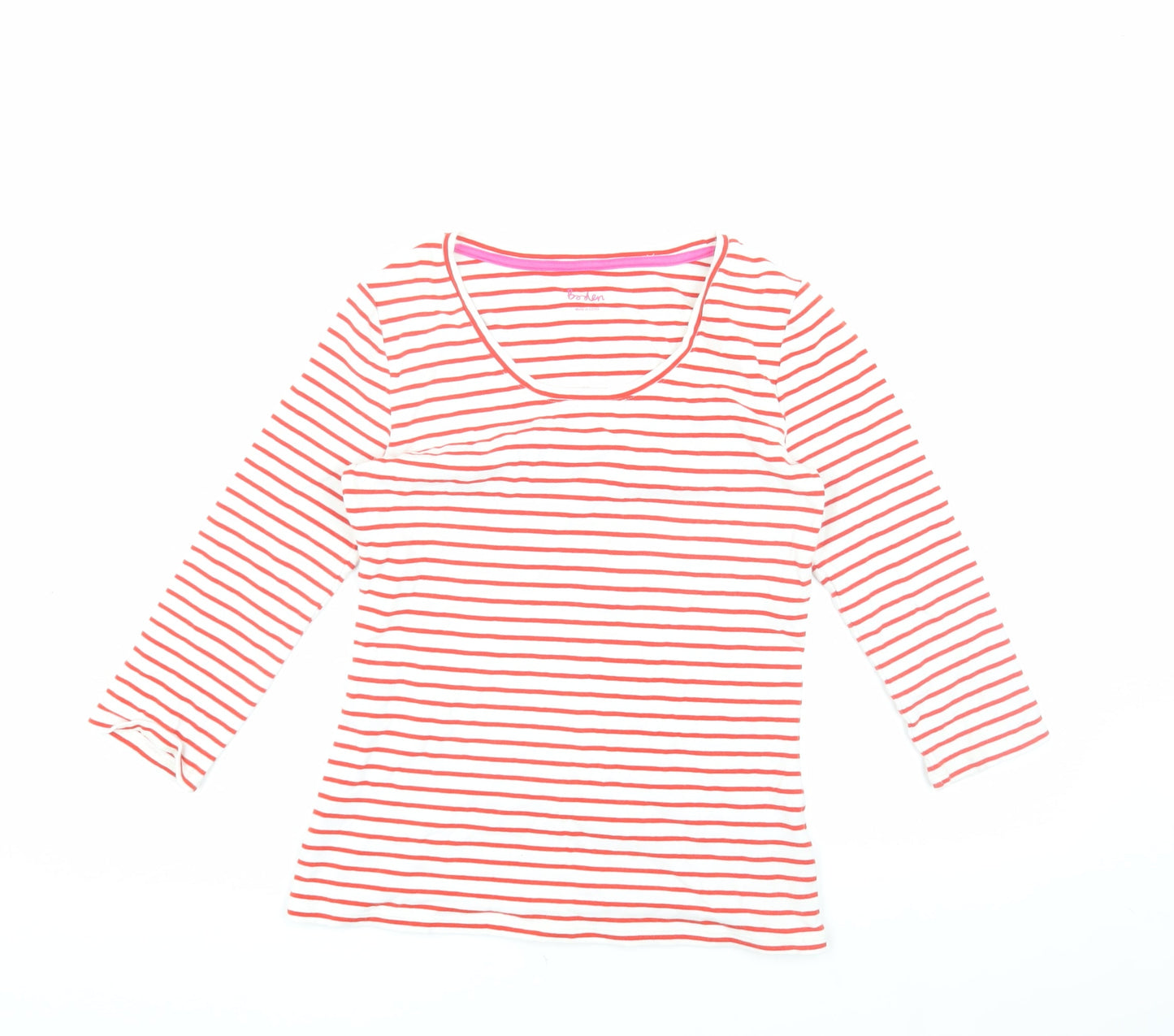 Boden Women's Multicoloured Striped Jersey T-Shirt S