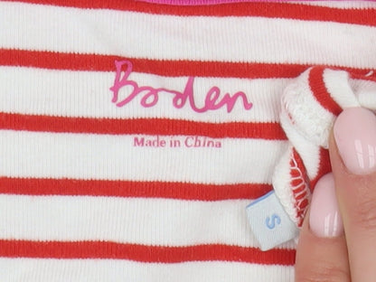 Boden Women's Multicoloured Striped Jersey T-Shirt S