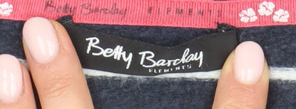 Betty Barclay Women's Black Striped T-Shirt Size 16