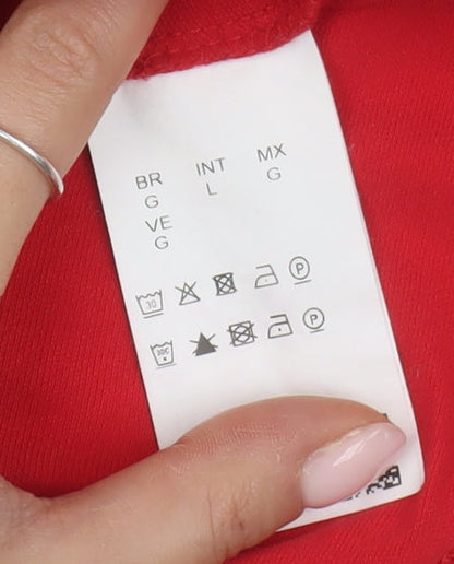 HUGO Men’s Red Polo Shirt, Large, Logo Detail