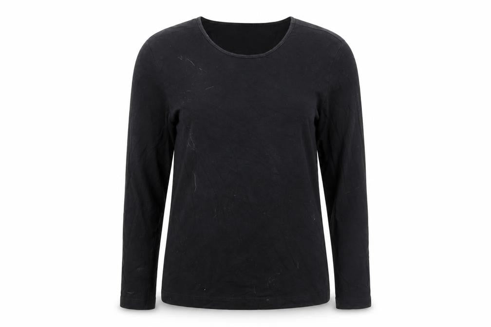 Womens UK Size S Lands' End Black Basic T-Shirt