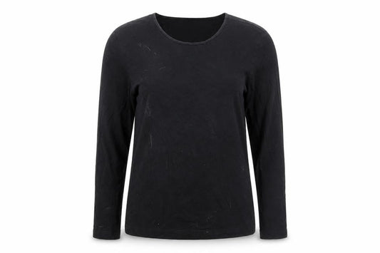 Womens UK Size S Lands' End Black Basic T-Shirt