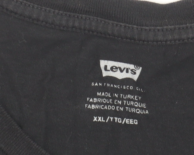 Levi's Men's Black Graphic Logo T-Shirt 2XL