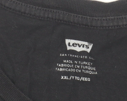 Levi's Men's Black Graphic Logo T-Shirt 2XL