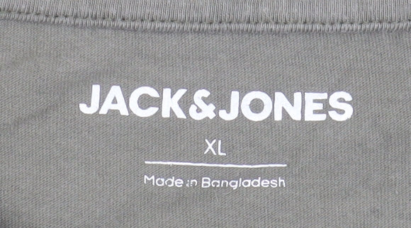 Jack & Jones Men’s Green XL T-Shirt, Cotton, Crew Neck