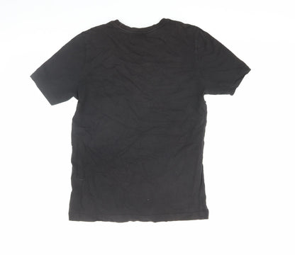 Adidas Boys Black Logo Camouflage Graphic T-Shirt, Size 13-14