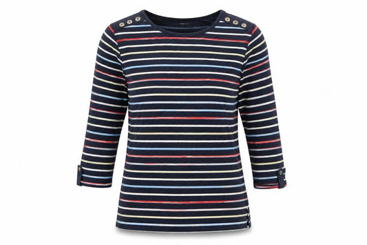 Womens UK Size S Isle Multicoloured Basic T-Shirt