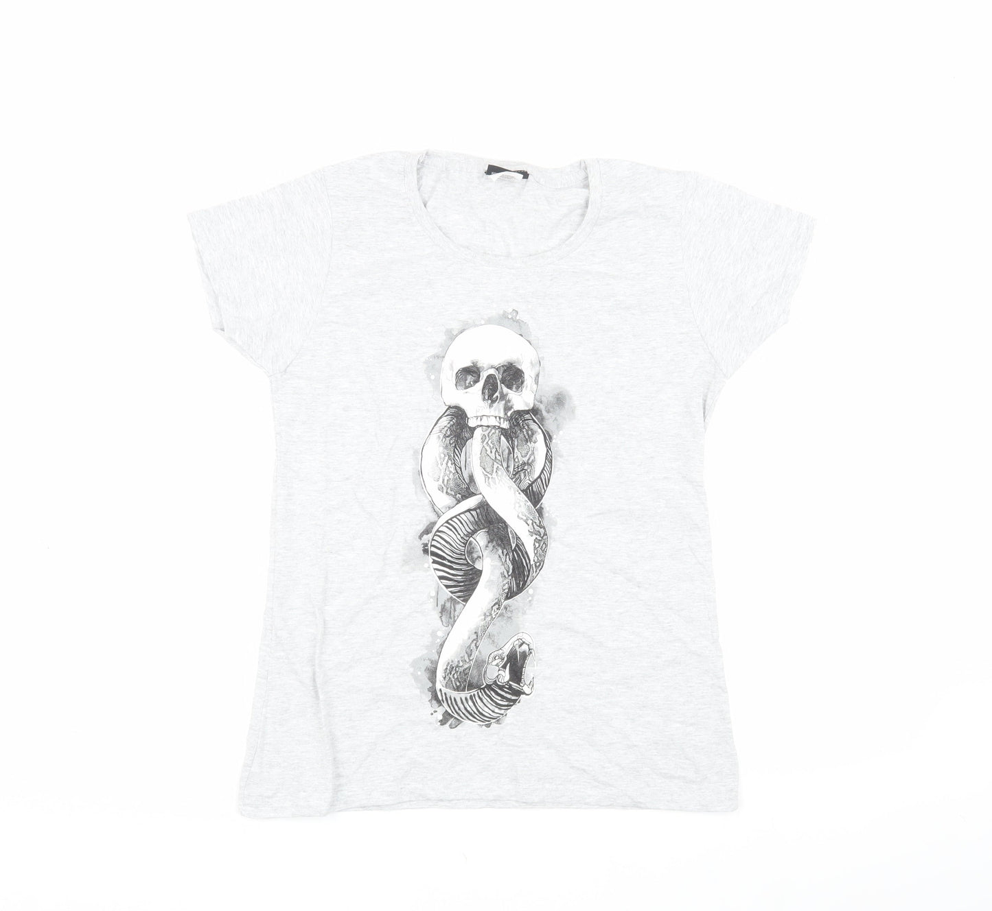 Unisex Adults UK Size S Harry Potter Grey Basic T-Shirt