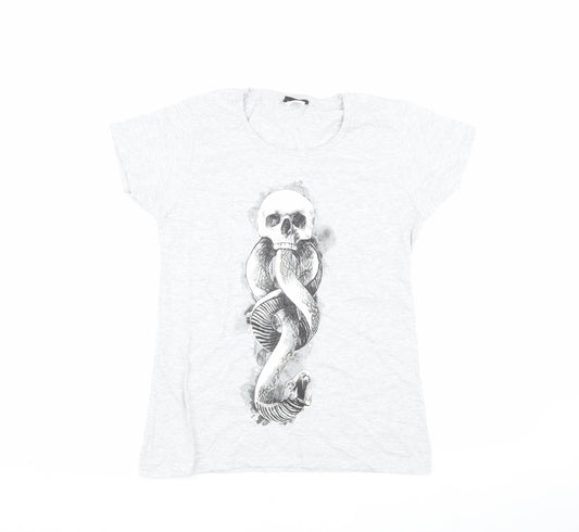 Unisex Adults UK Size S Harry Potter Grey Basic T-Shirt