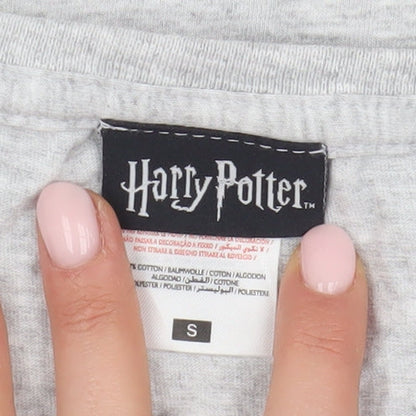 Unisex Adults UK Size S Harry Potter Grey Basic T-Shirt