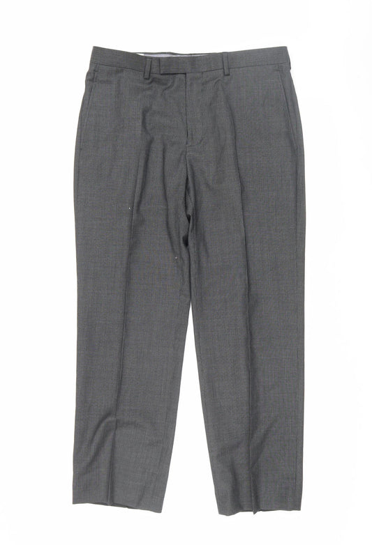 Marks and Spencer Grey Wool Men's Dress Pants Size 34