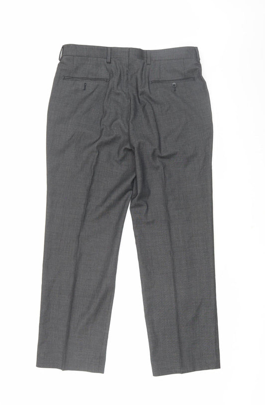 Marks and Spencer Grey Wool Men's Dress Pants Size 34
