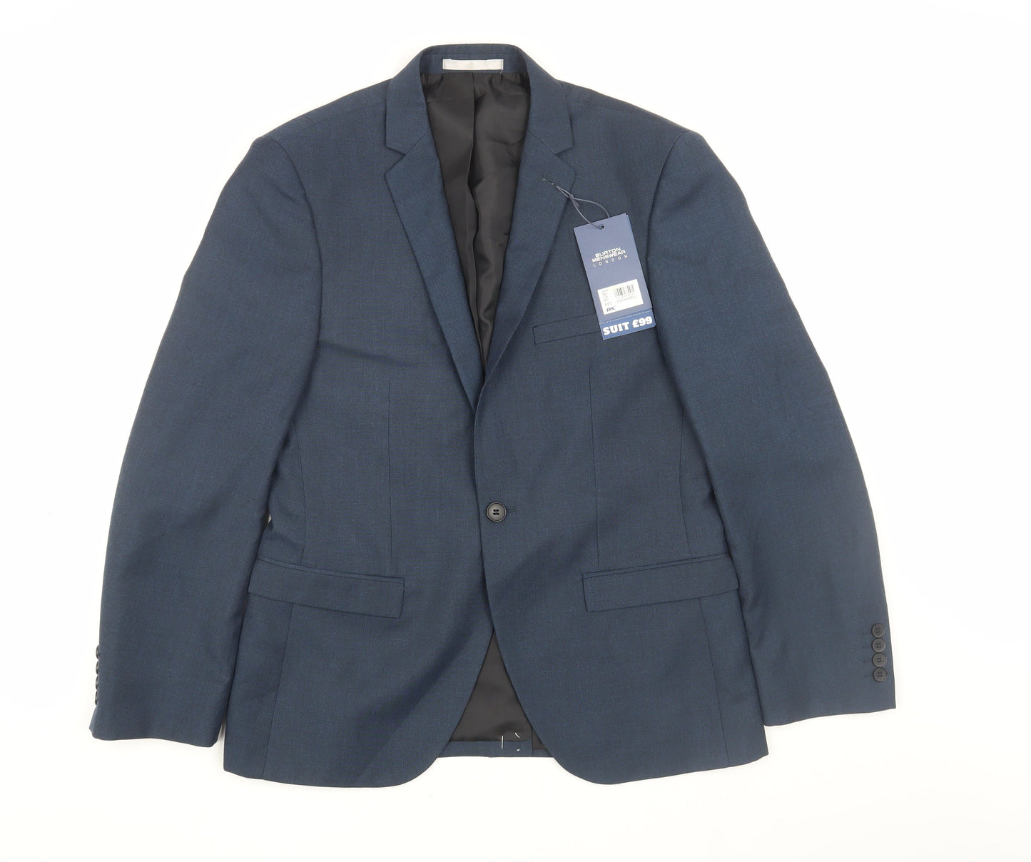 Mens UK Size 38 Burton Regular Blue Suit Jacket