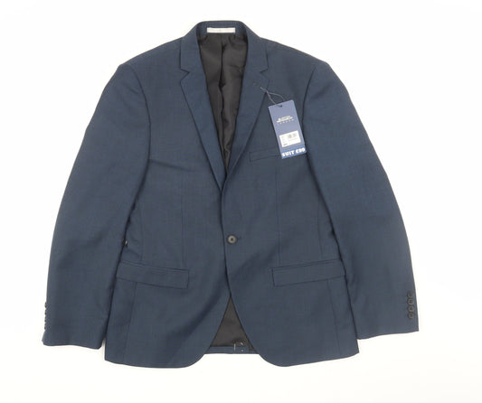 Mens UK Size 38 Burton Regular Blue Suit Jacket