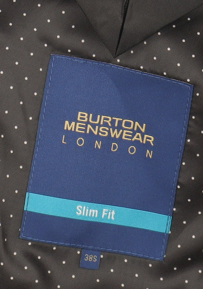 Mens UK Size 38 Burton Regular Blue Suit Jacket