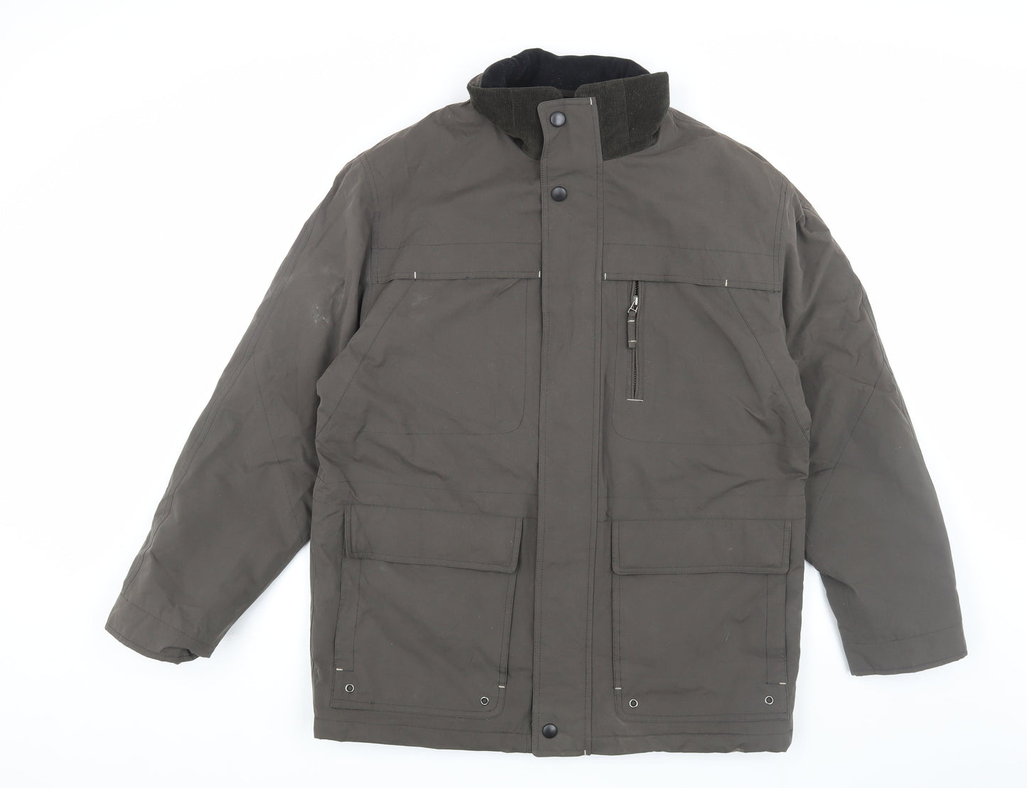 Mens UK Size L Brook Taverner Green Parka Coat