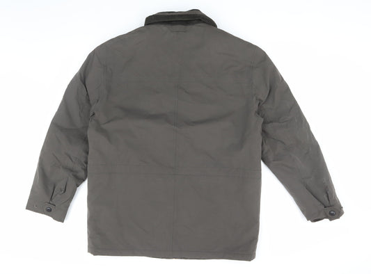 Mens UK Size L Brook Taverner Green Parka Coat