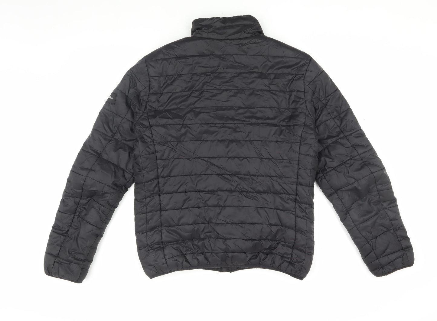 Mens UK Size S Crosshatch Black Puffer Jacket