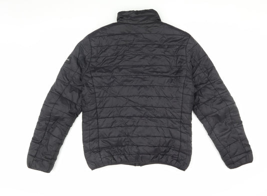 Mens UK Size S Crosshatch Black Puffer Jacket