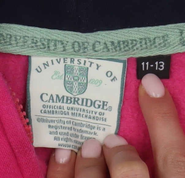 University of Cambridge Girls Pink Full Zip Hoodie 11-12 Years