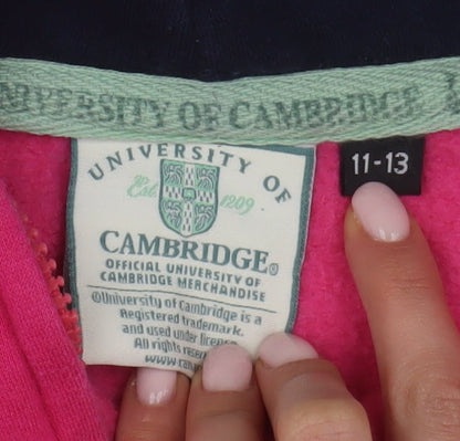 University of Cambridge Girls Pink Full Zip Hoodie 11-12 Years