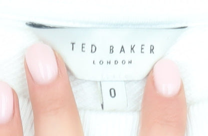 Ted Baker Women's White Pullover Sweatshirt 2XS