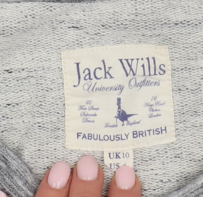 Womens UK Size 10 Jack Wills Grey Pullover Sweatshirt
