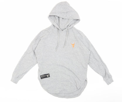 Ushi Men's Grey Pullover Hoodie XS with Logo
