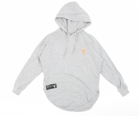 Ushi Men's Grey Pullover Hoodie XS with Logo