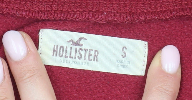 Hollister Women's Red Pullover Sweatshirt Size S
