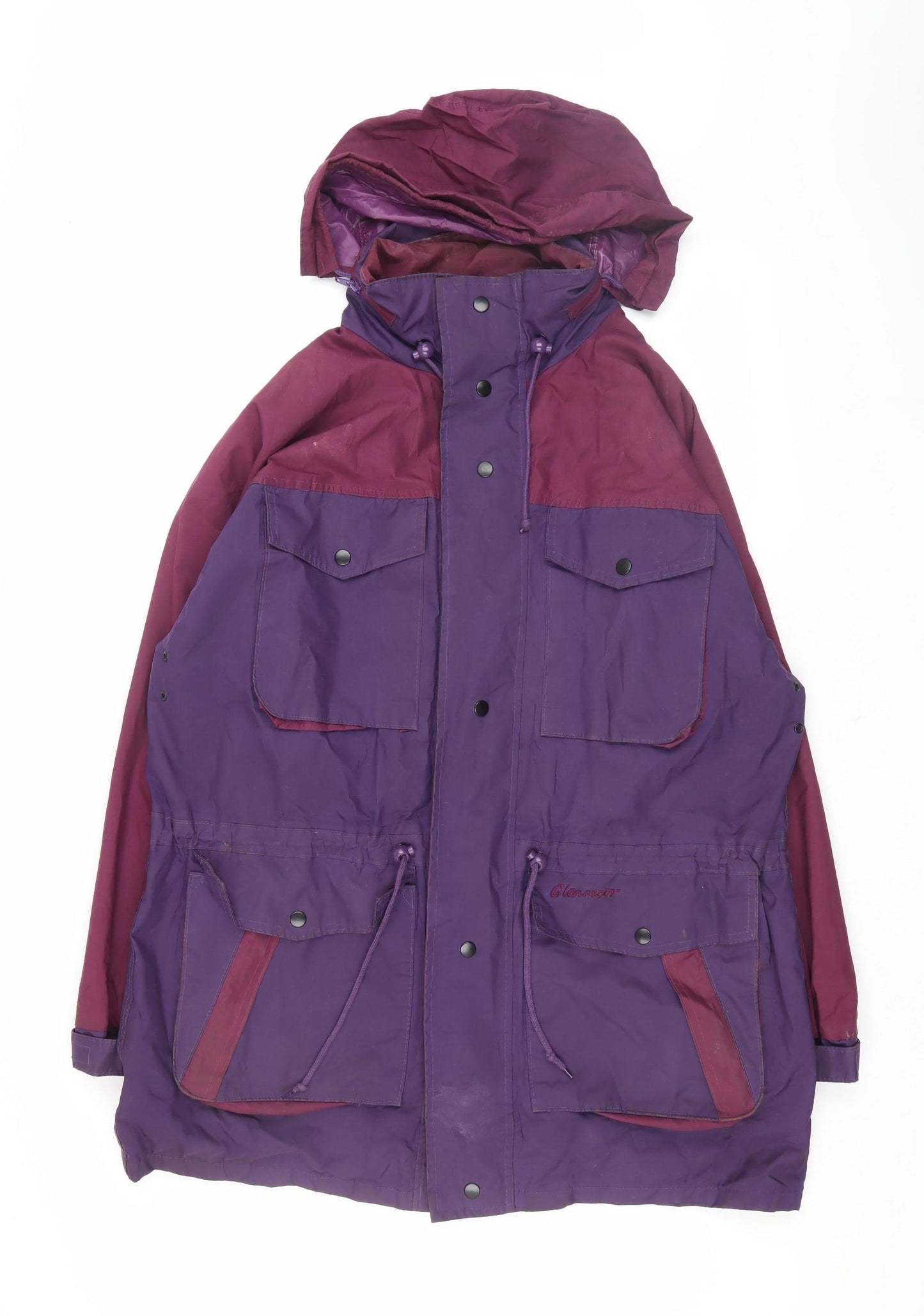 Glenmoor Unisex Purple Parka Jacket, Size M, Winter Casual
