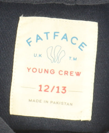 FatFace Boys Blue Full Zip Hoodie 12/13, Comfortable & Stylish