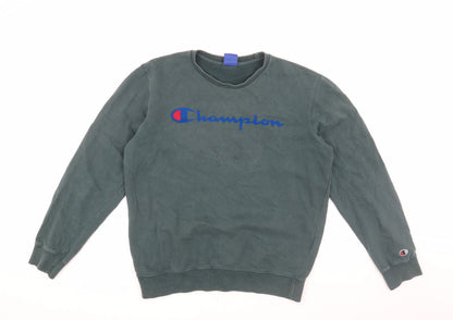 Mens UK Size M Champion Green Pullover Sweatshirt