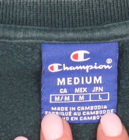 Mens UK Size M Champion Green Pullover Sweatshirt