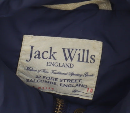 Womens UK Size 10 Jack Wills Blue Puffer Jacket