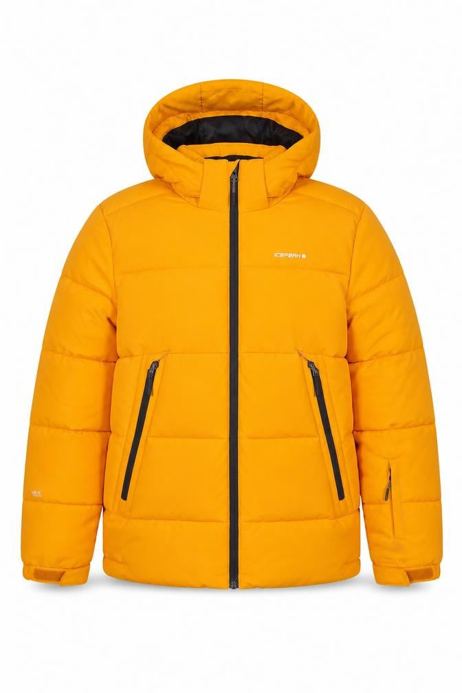 Icepeak Womens Orange Puffer Jacket Size 176, Hooded, Casual