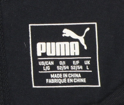Puma Men's Black Graphic Print T-Shirt L Regular