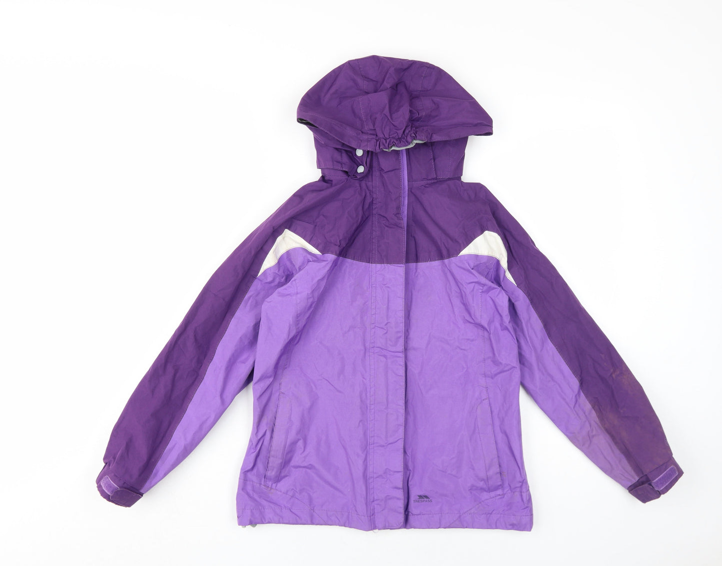 Trespass Girls Purple Parka Jacket 9-10 Years Waterproof