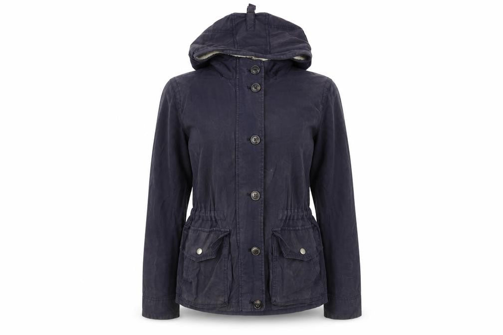 Womens UK Size M Gap Black Parka Coat