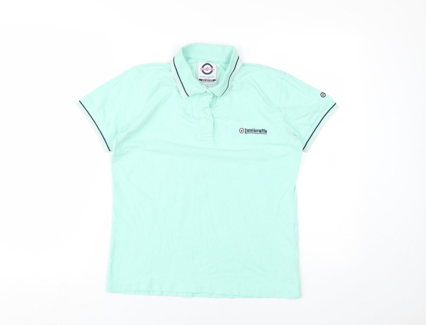 Lambretta Boys Green Polo Shirt - Size 16, Stylish & Breathable