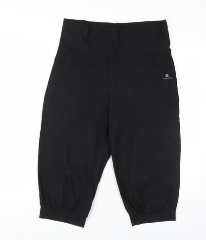 Oxylane Women's Black Cropped Activewear Trousers L