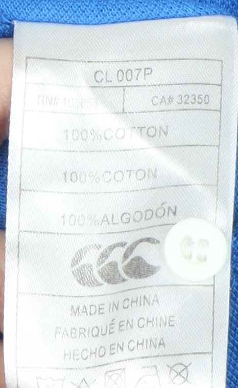 Sportfolio Men's Blue Polo Shirt - L - Rugby Style