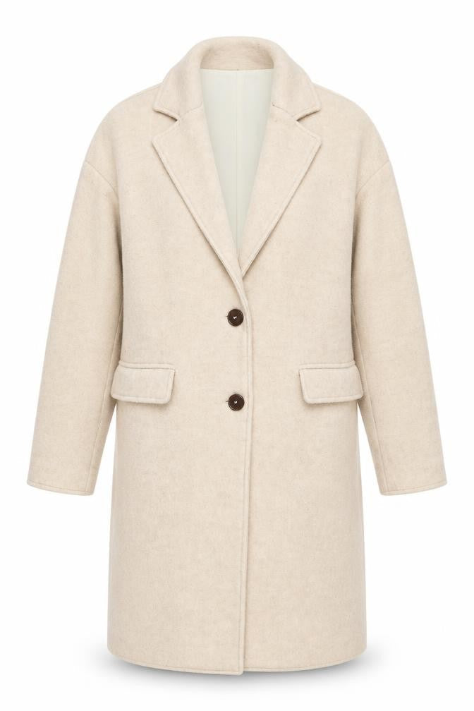 Womens UK Size S MNG Beige Overcoat