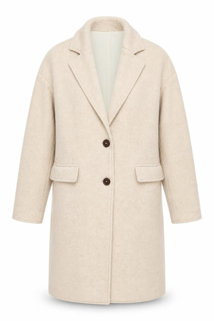 Womens UK Size S MNG Beige Overcoat