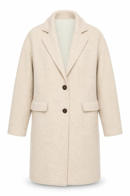 Womens UK Size S MNG Beige Overcoat