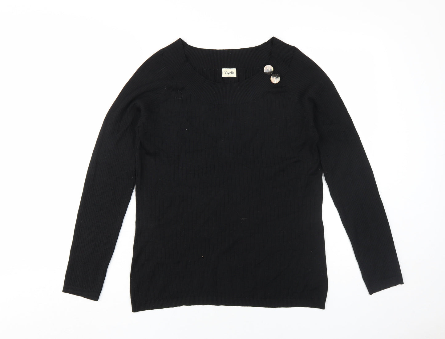 Womens UK Size L Viyella Black Pullover Jumper