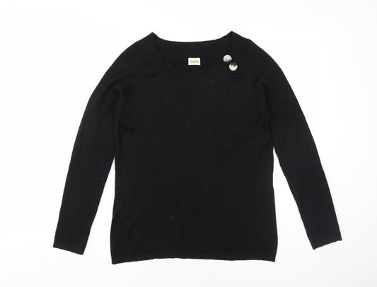 Womens UK Size L Viyella Black Pullover Jumper