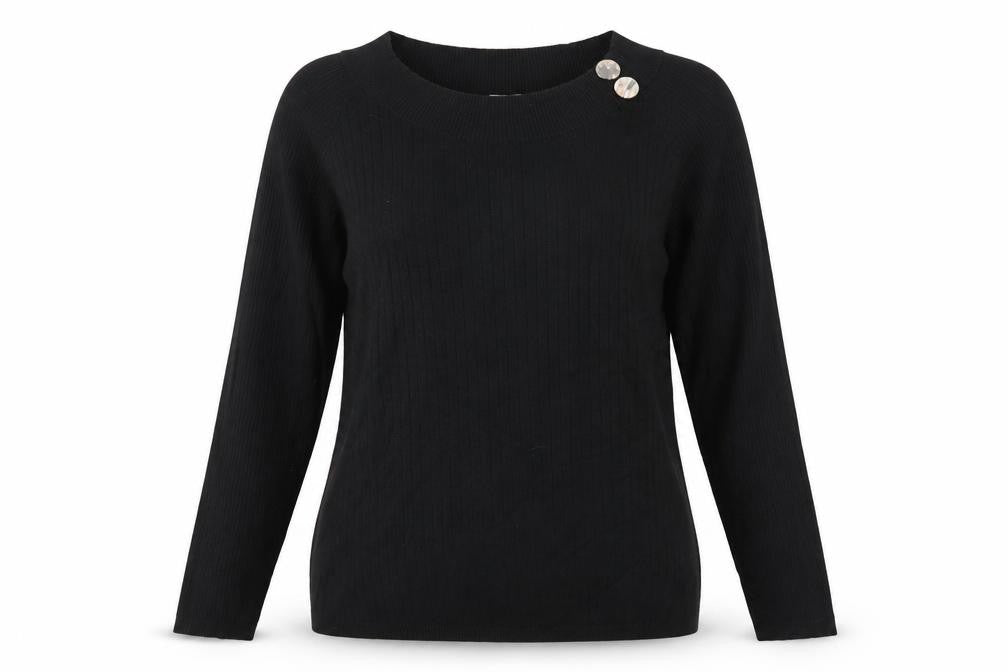 Womens UK Size L Viyella Black Pullover Jumper