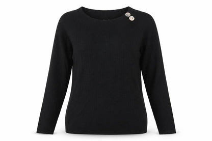 Womens UK Size L Viyella Black Pullover Jumper