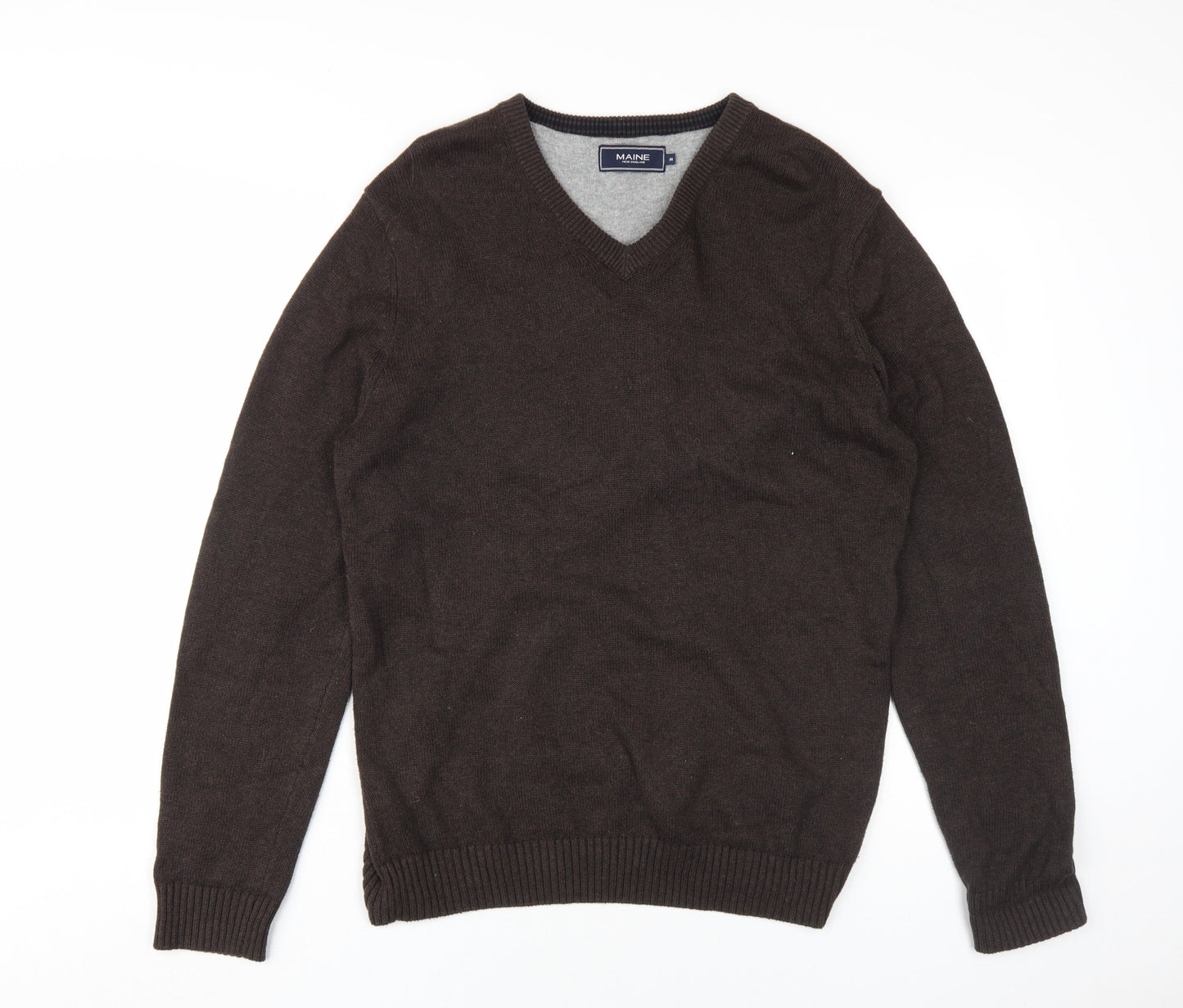 Maine New England Men's Brown Cotton Pullover Jumper - M